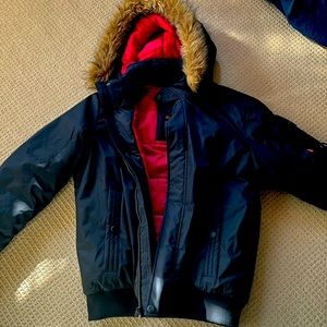 Men’s black parka